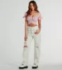 Distinct Cutie Tie-Back Chiffon Crop Top sold by Windsor