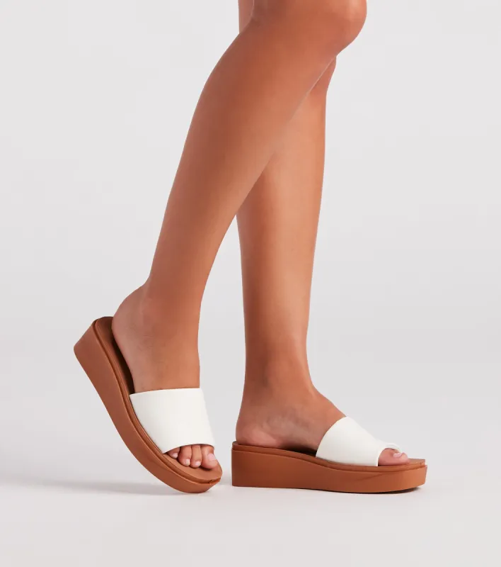 Coastal Babe Slip-On Wedge Sandals sold by Windsor