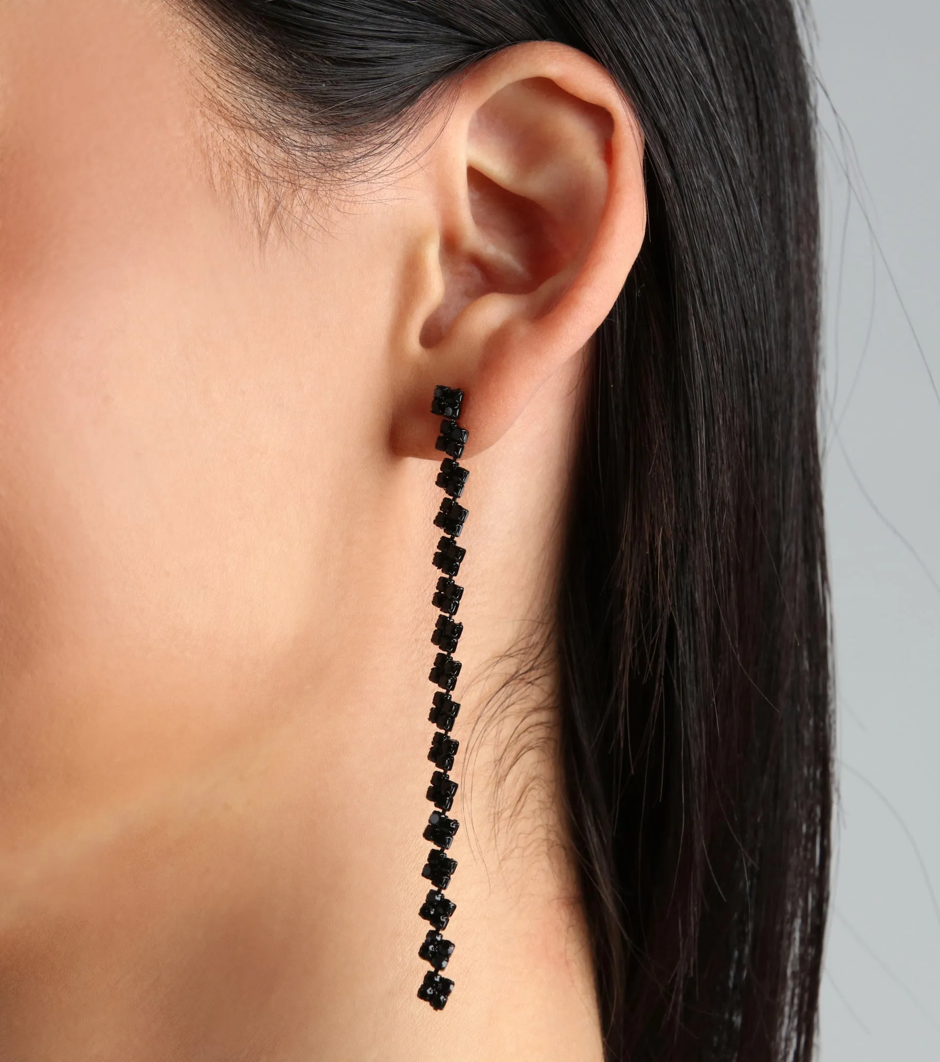 Glitzy Drama Rhinestone Drop Earrings sold by Windsor