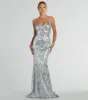 Holly Lace-Up Sequin Satin Formal Dress sold by Windsor