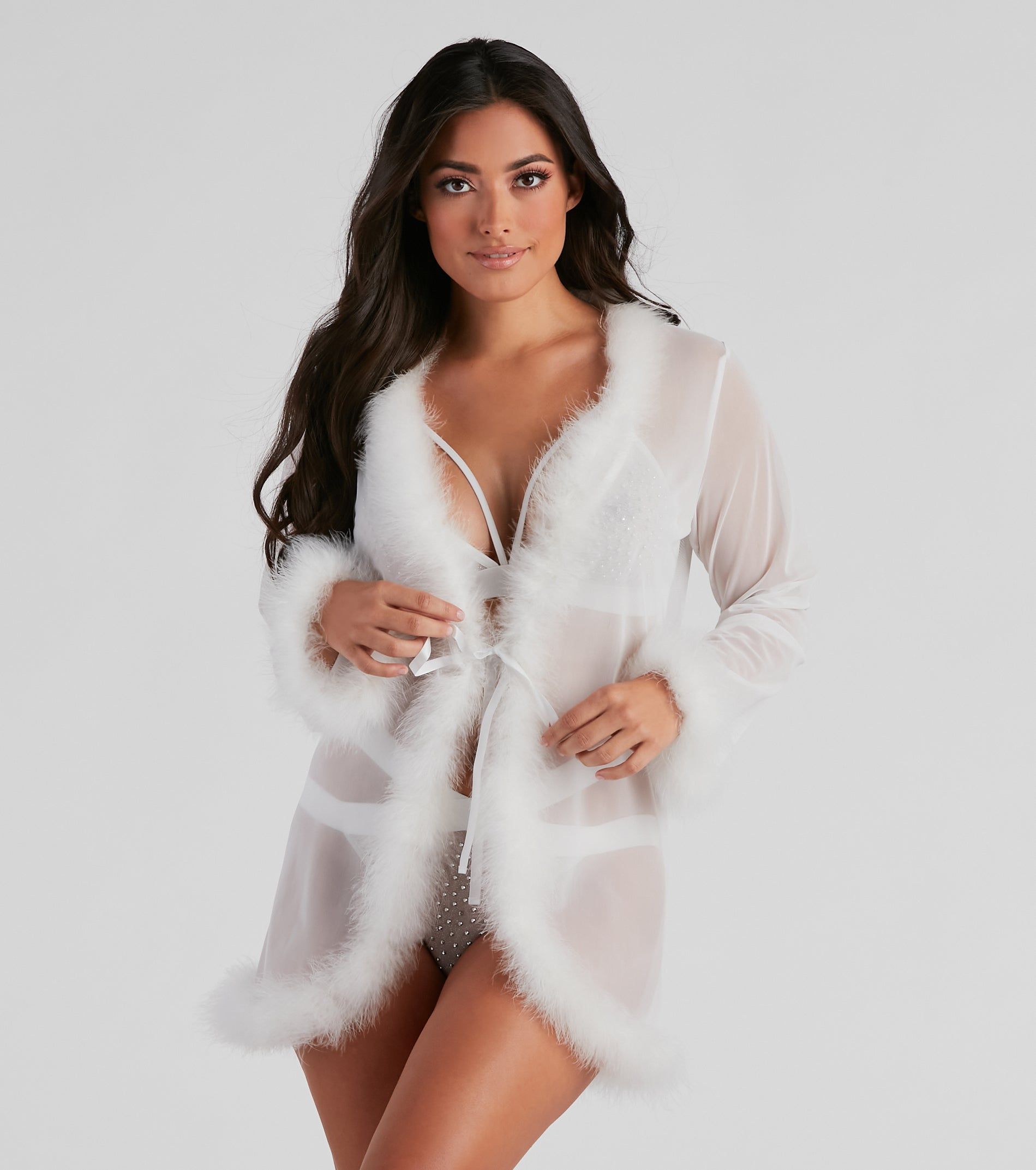PLACEHOLDER - Forever Love Marabou Trim Robe sold by Windsor