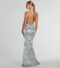Holly Lace-Up Sequin Satin Formal Dress sold by Windsor