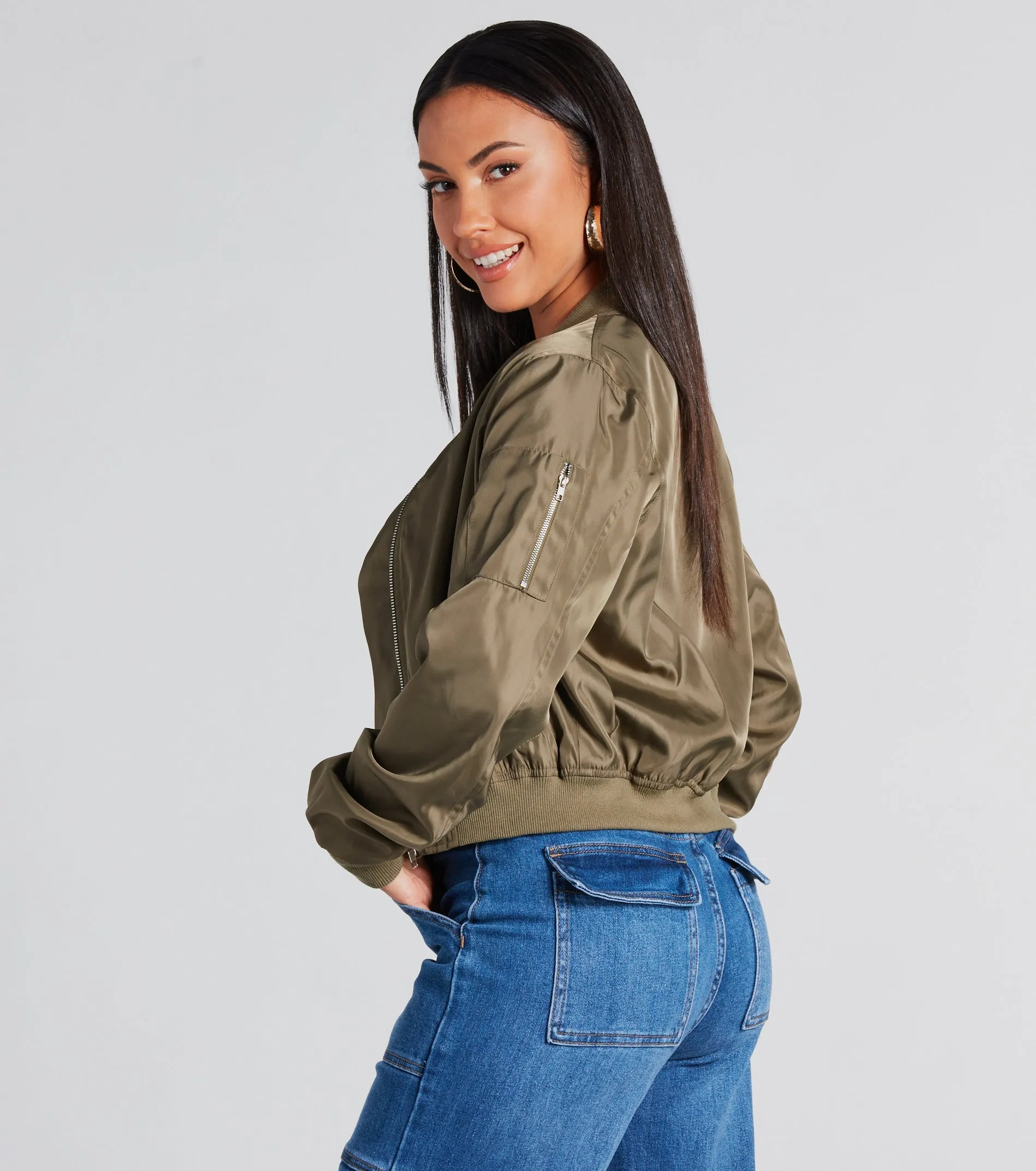 There She Goes Woven Bomber Jacket sold by Windsor product image thumbnail 2