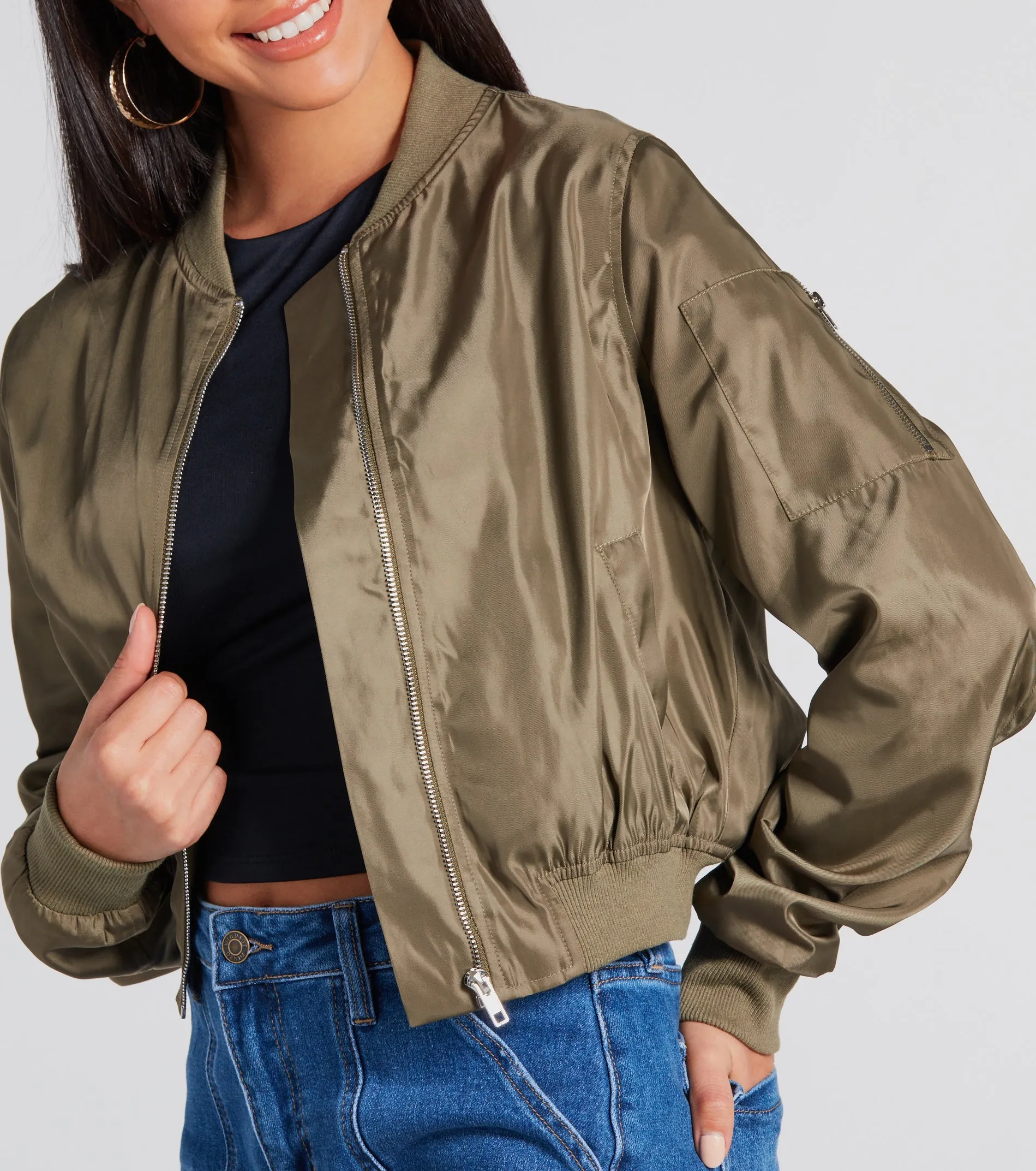 There She Goes Woven Bomber Jacket sold by Windsor product image thumbnail 4