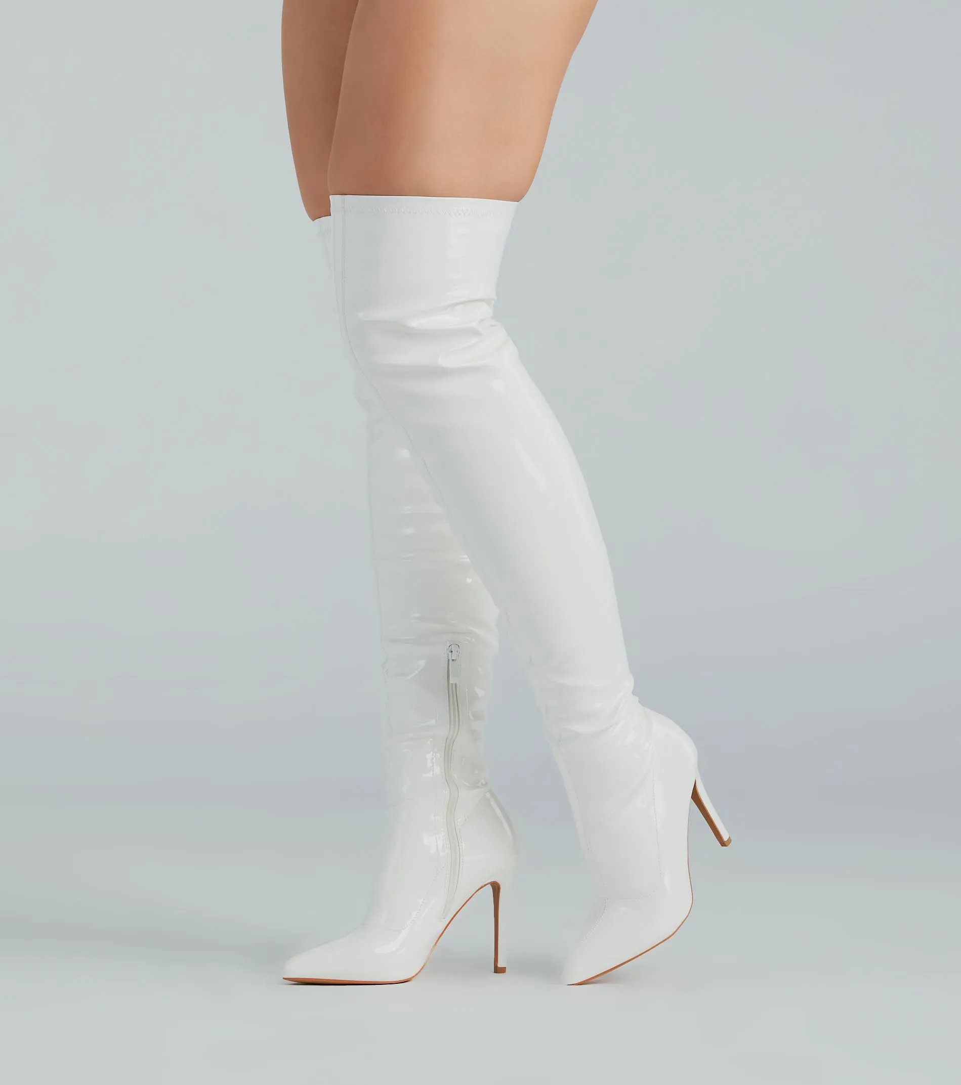 High Standards Patent Thigh-High Stiletto Boots sold by Windsor product image thumbnail 5