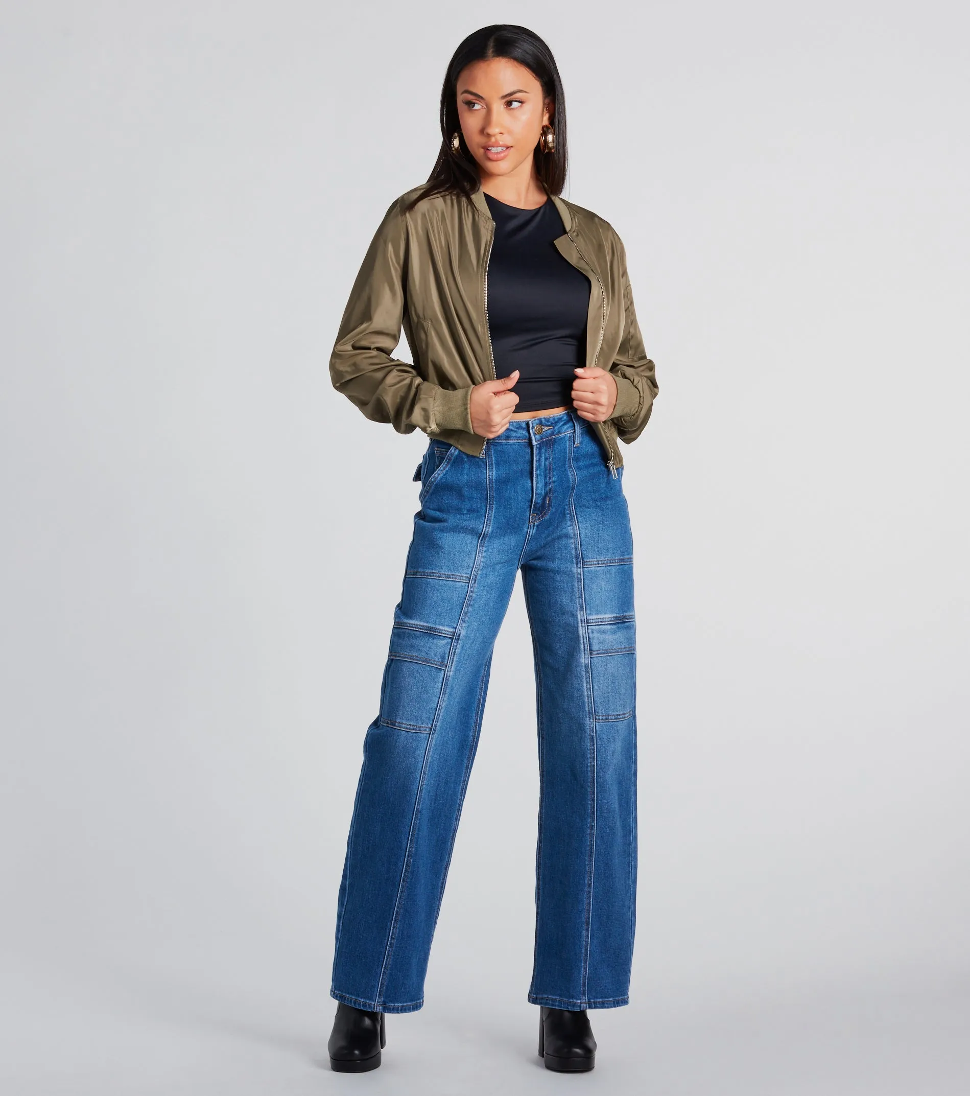 There She Goes Woven Bomber Jacket sold by Windsor product image thumbnail 3