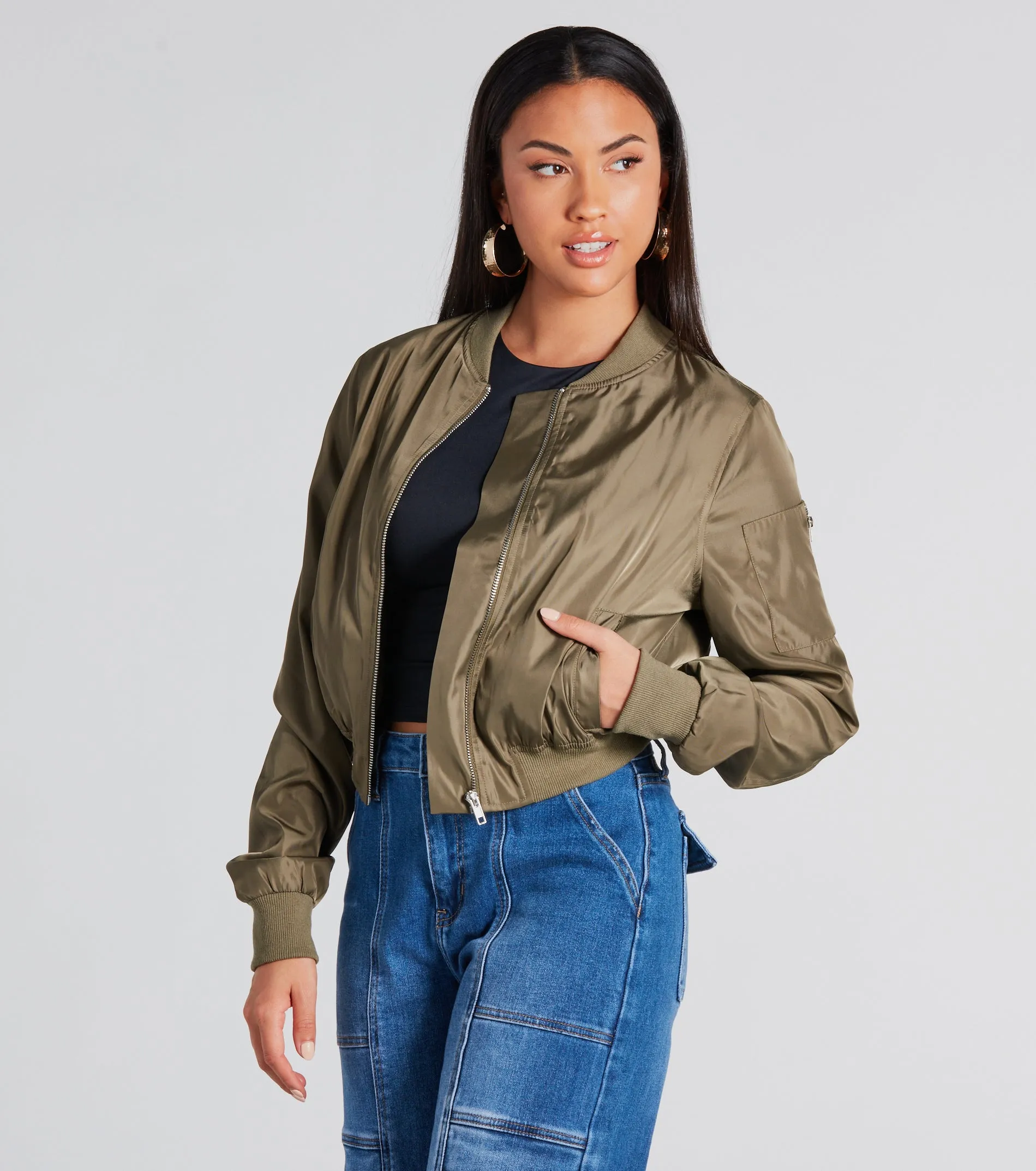 There She Goes Woven Bomber Jacket sold by Windsor