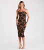 Irresistible Romance Rose Velvet Lace Midi Dress sold by Windsor