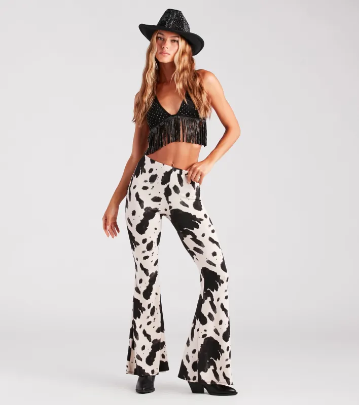 Cowgirl Cutie Printed Flare Pants sold by Windsor
