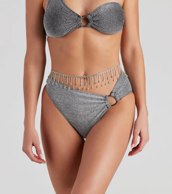 Glam Tassels Rhinestone Belt sold by Windsor