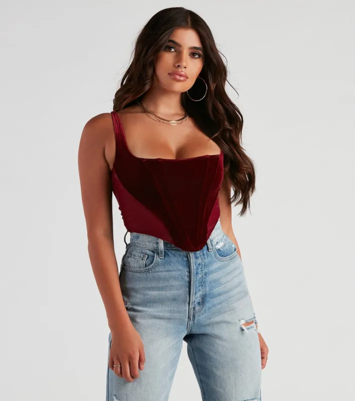 Velvet Vixen Cropped Bustier sold by Windsor