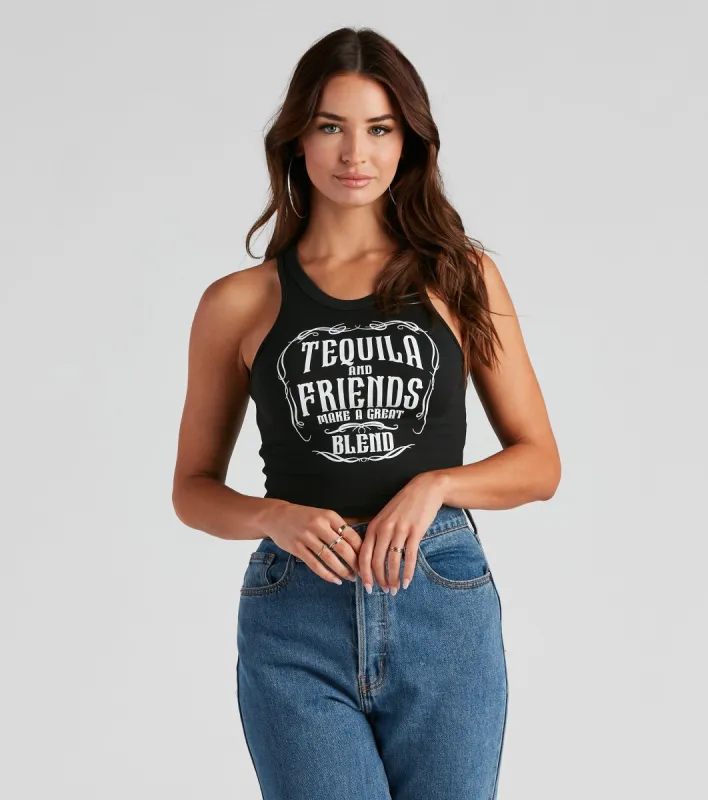 Take A Shot Tequila Graphic Tank Top sold by Windsor