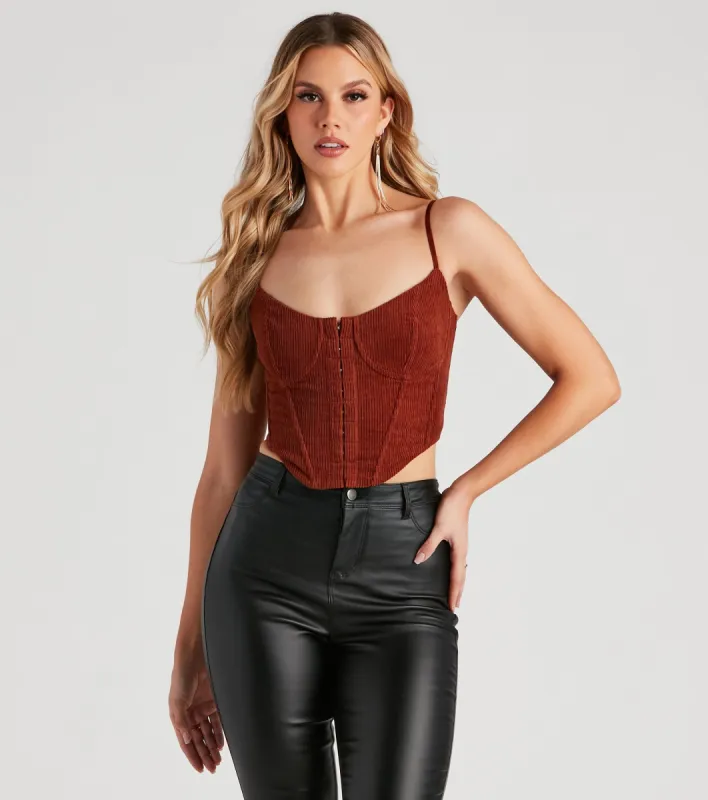 Cordially Invited Corduroy Corset sold by Windsor