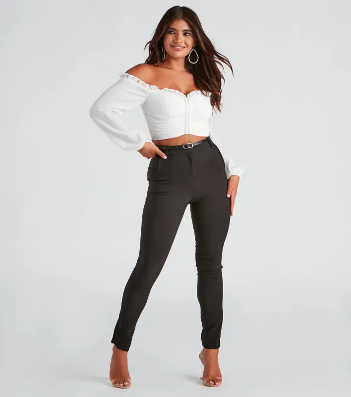 Polished And Chic Belted Pants sold by Windsor
