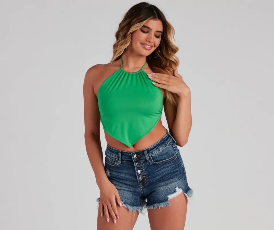 CLEARANCE - So Hawt Halter Crop Top sold by Windsor
