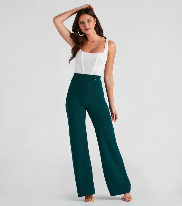 All The Class Crepe Wide Leg Pants sold by Windsor