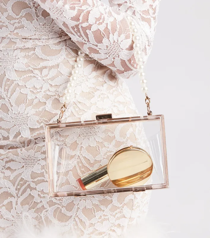 Clear Statement Chic Acrylic Box Clutch sold by Windsor