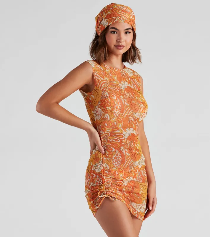 Retro Getaway Mesh Mini Dress sold by Windsor