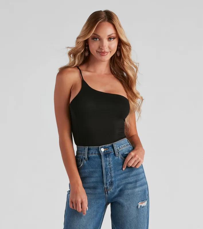 So Subtle One-Shoulder Tank Top sold by Windsor