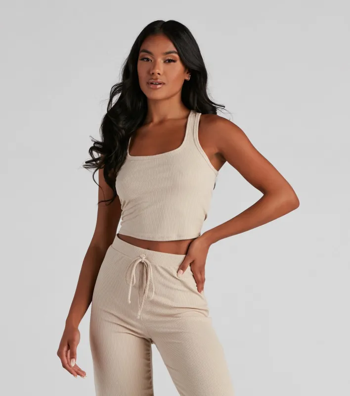 Lounge Goals Racerback PJ Tank Top sold by Windsor