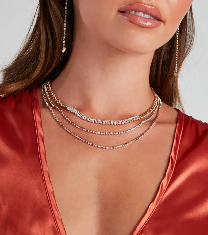 Gorgeous Sparkle Layered Necklace sold by Windsor