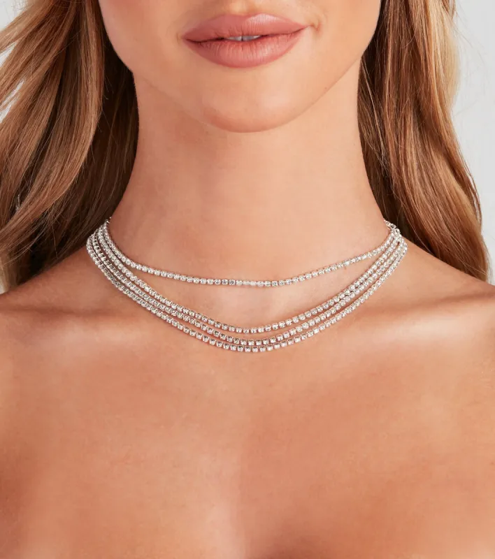 Glitz Attack Rhinestone Choker sold by Windsor
