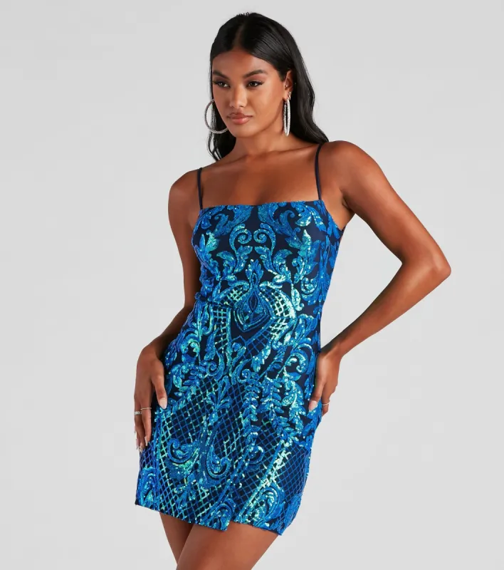 Kaylie Sequin Short Party Dress sold by Windsor
