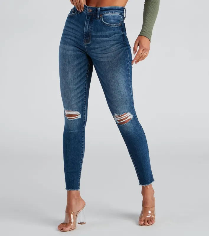 Taylor High Rise Skinny Crop Jeans By Windsor Denim sold by Windsor
