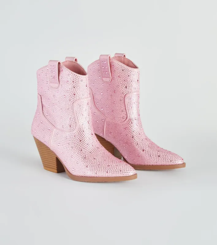 PLACEHOLDER - Glitzy Rhinestone Western Booties sold by Windsor