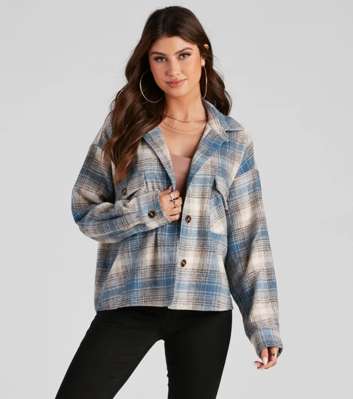 Casual Fall Days Flannel Shacket sold by Windsor