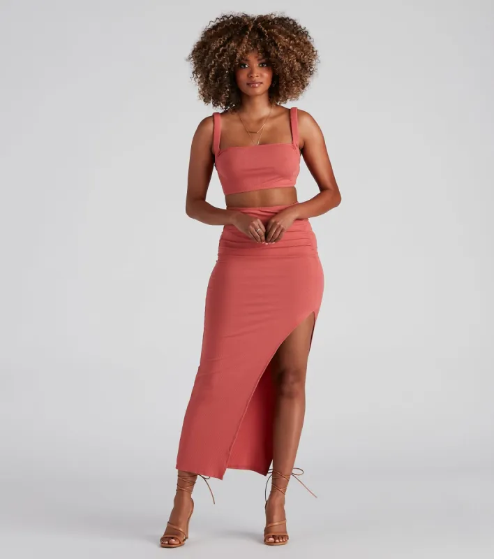 Spring Sunset Slit Maxi Skirt sold by Windsor