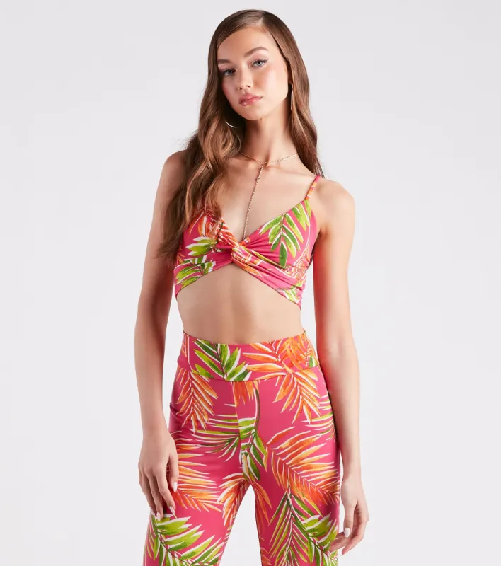 Tropical Destination Twist Crop Top sold by Windsor