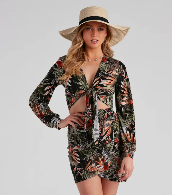 Island Tides Tropical Tie-Front Top sold by Windsor