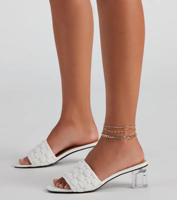 Luxe Links Layered Rhinestone Anklet sold by Windsor