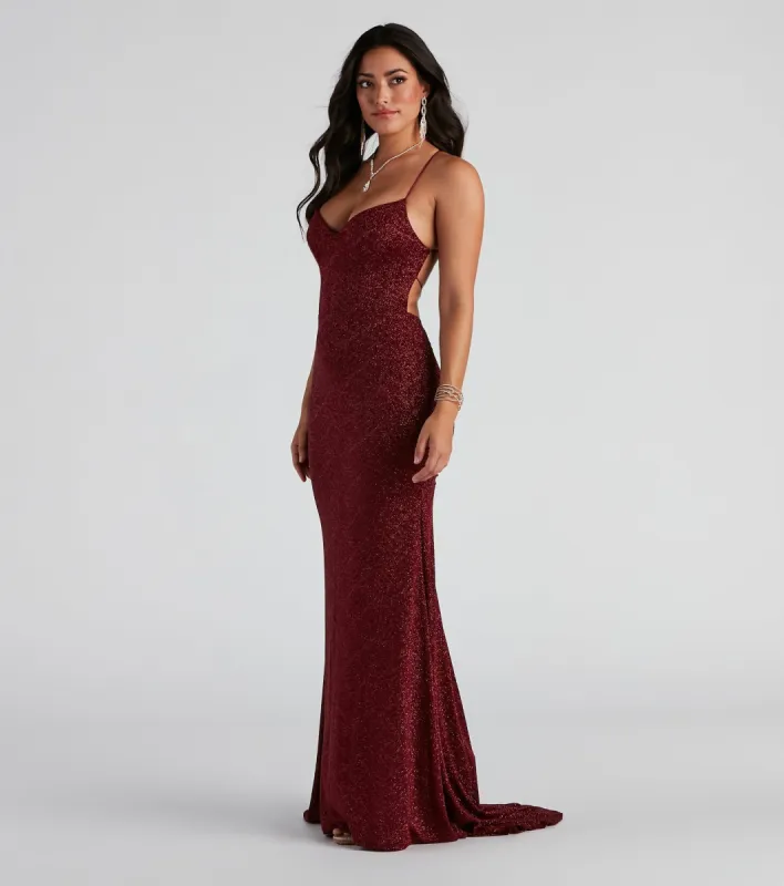 Adah Formal Glitter A-Line Dress sold by Windsor