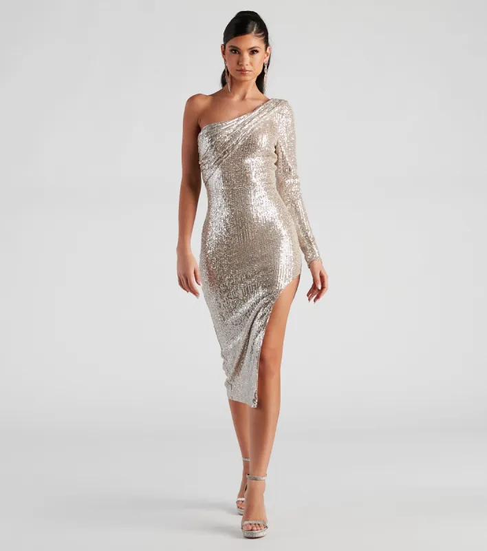 Mellie Formal Sequin Midi Dress sold by Windsor
