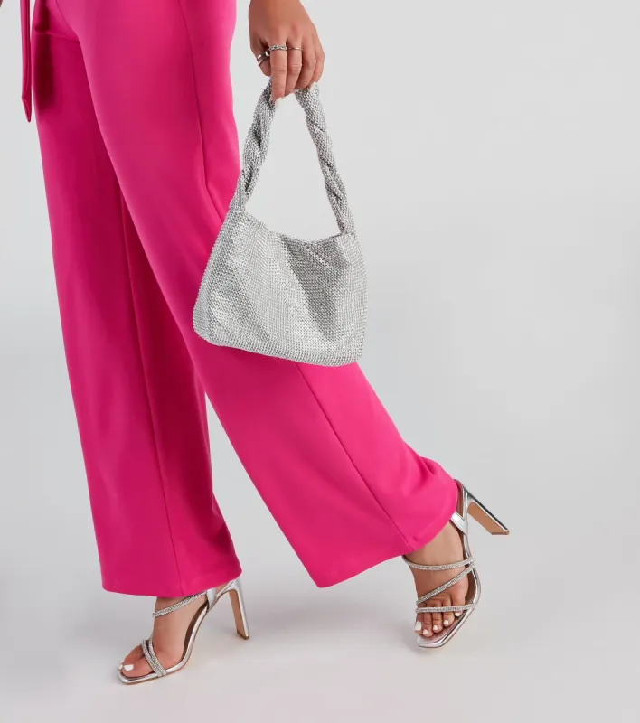 Forever Adored Rhinestone Mesh Bag sold by Windsor