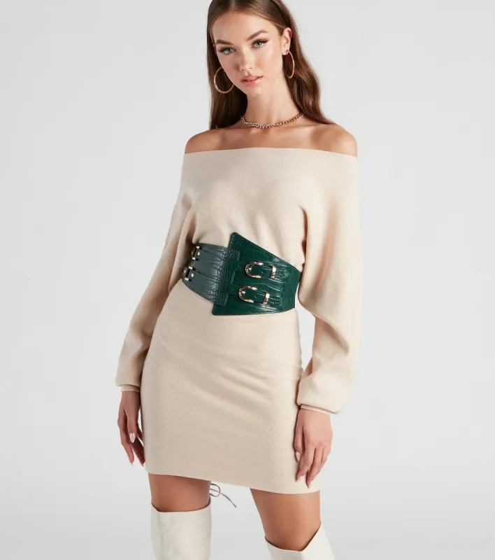Style Secured Faux Leather Corset Belt sold by Windsor