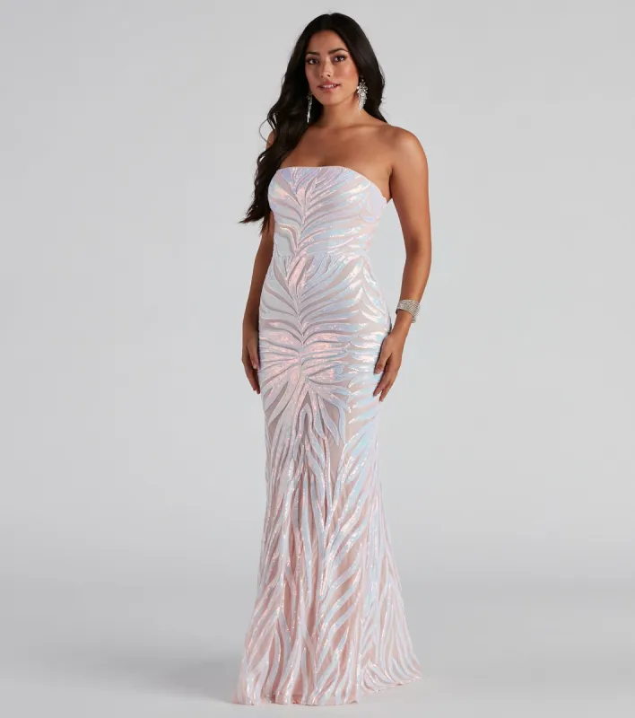 Keishla Formal Sequin Strapless Dress sold by Windsor