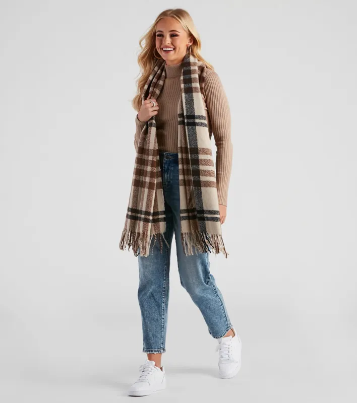 Cuddle Weather Plaid Blanket Scarf sold by Windsor