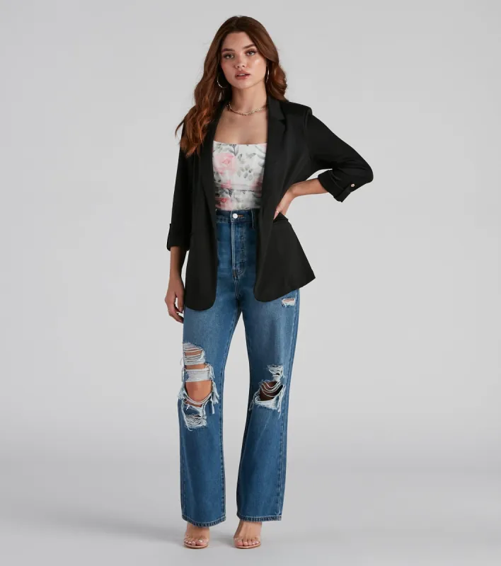 Chic Fit Cuffed Boyfriend Blazer sold by Windsor