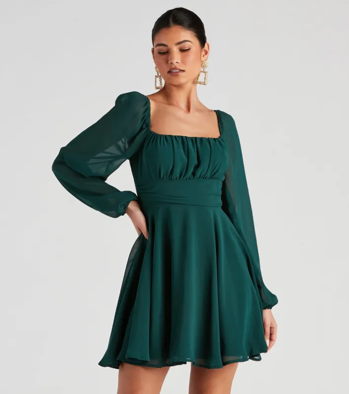 Playful Spirit Chiffon Skater Dress sold by Windsor