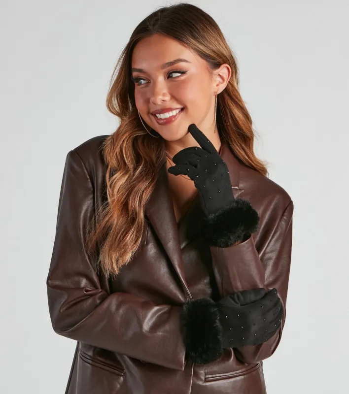 Cold Weather Glam Faux Fur Gloves sold by Windsor