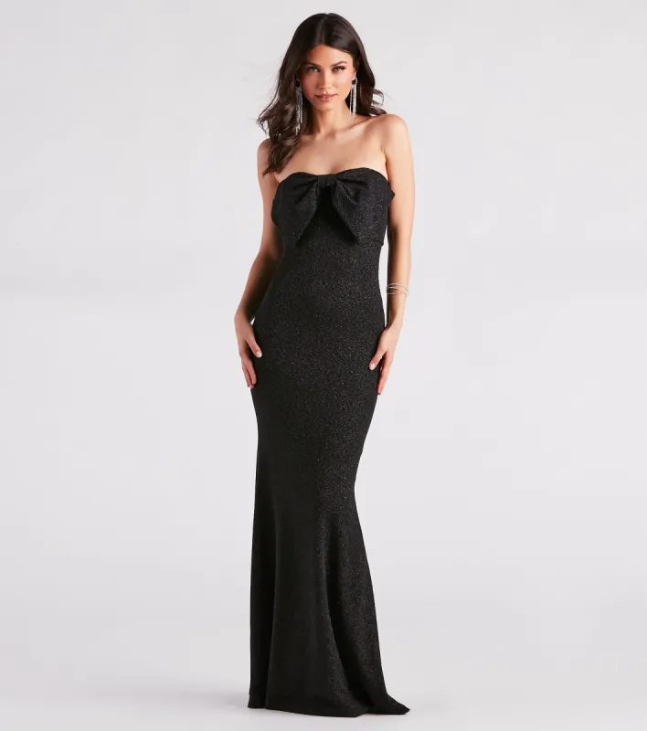 Alissa Bow-Front Glitter Knit Mermaid Dress sold by Windsor