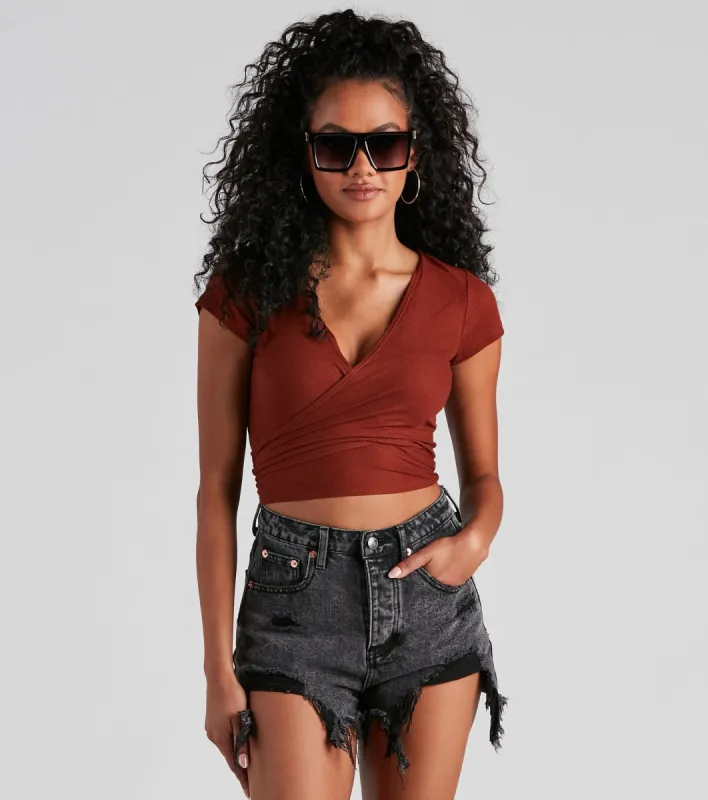 The Perfect Basic Knit Crop Top sold by Windsor