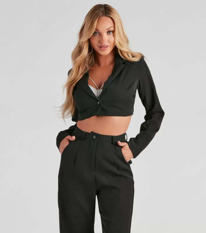 Effortless And Elevated Cropped Blazer sold by Windsor
