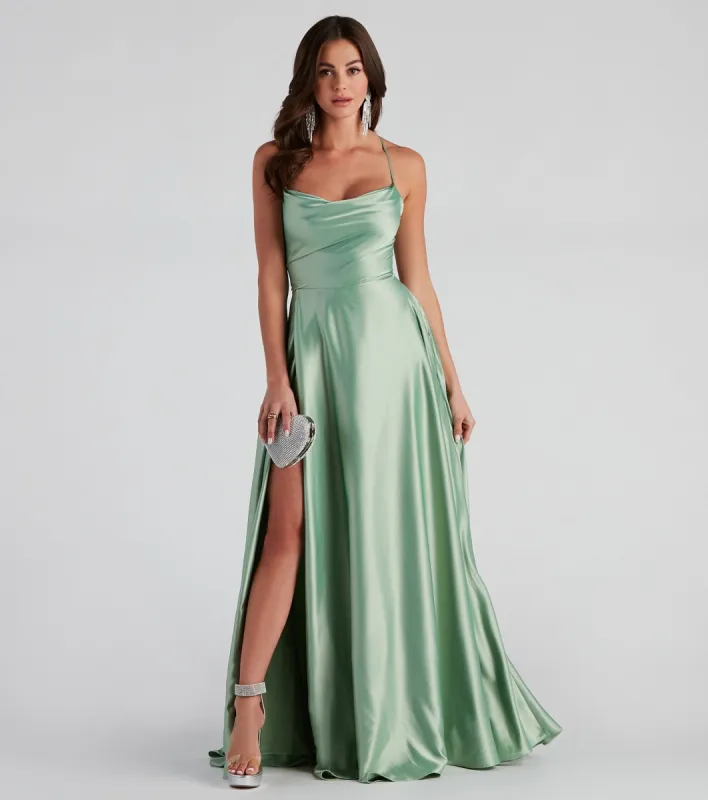 Kailey Formal Lace-Up A-Line Dress sold by Windsor
