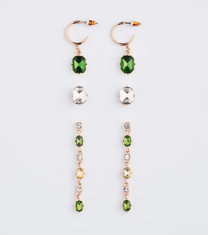 Gorgeous Dainty Gemstone Earrings Set sold by Windsor