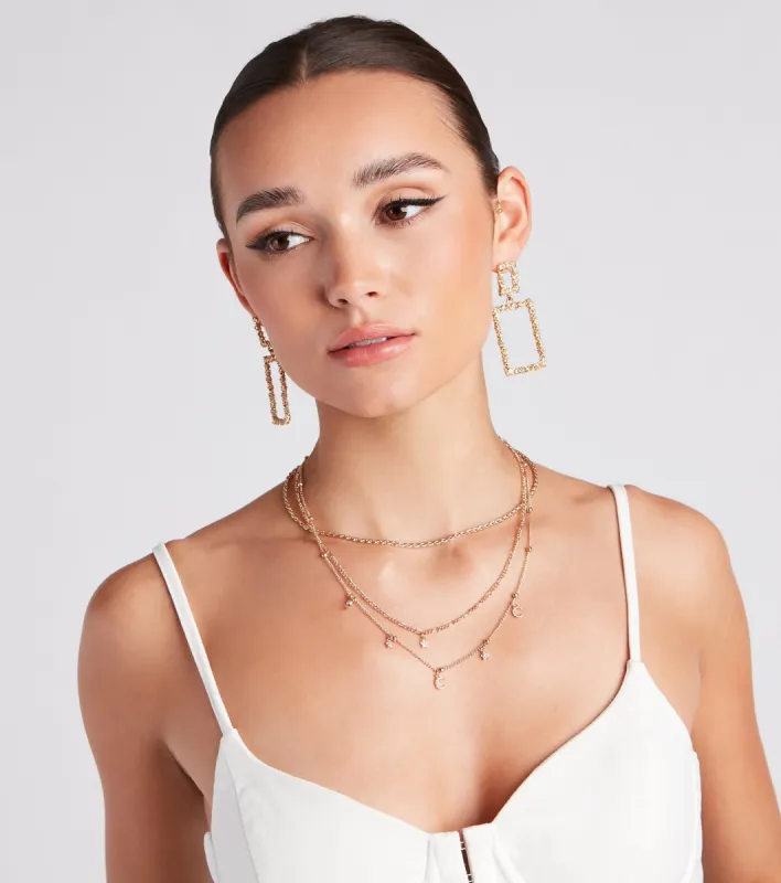 Cool-Girl Chic Celestial Charm Necklace sold by Windsor