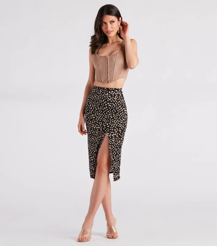 Fiercely Chic Leopard Midi Skirt sold by Windsor